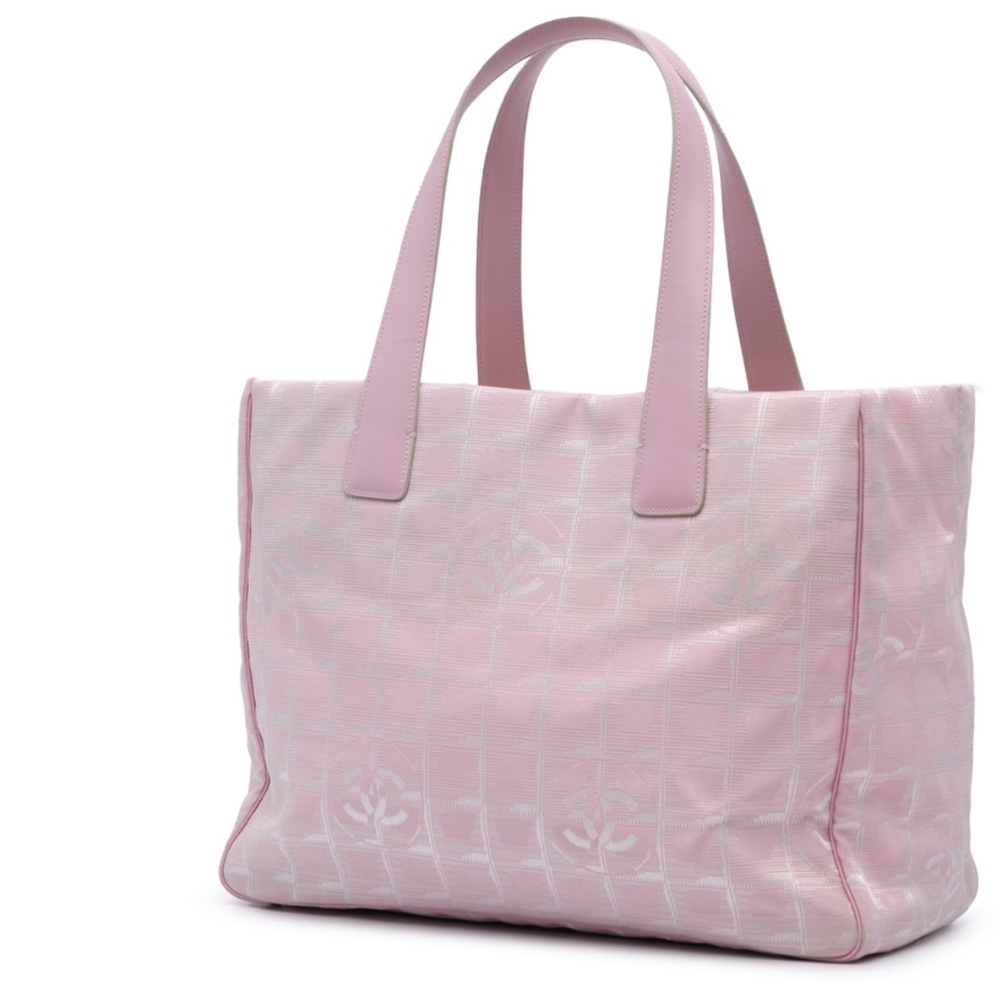 CHANEL Pink CC logo Travel Ligne Tote - Picture 2 of 13